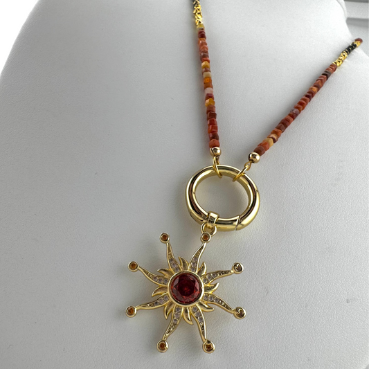 20" Gemstone Charm necklace