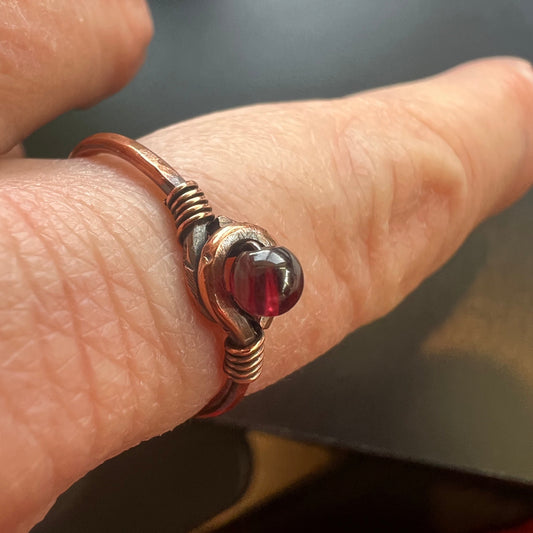 Wire-Wrapped: Copper custom stackable rings