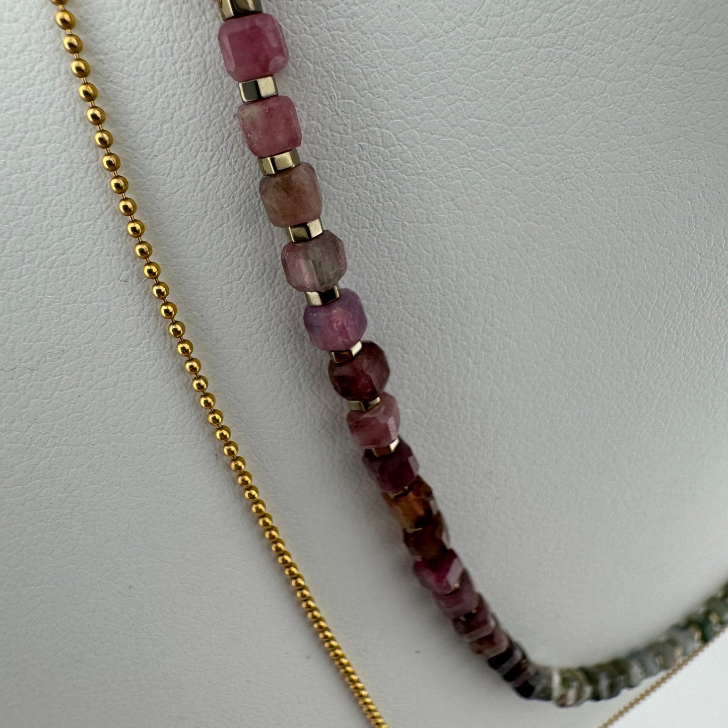 Necklace: Gemstone Rainbow Tourmaline (16")
