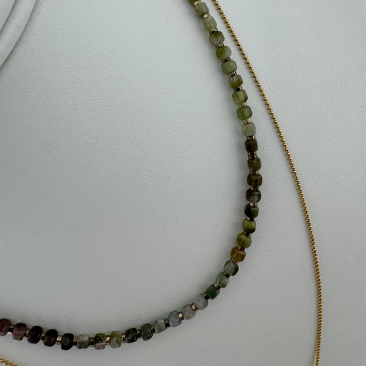 Necklace: Gemstone Rainbow Tourmaline (16")
