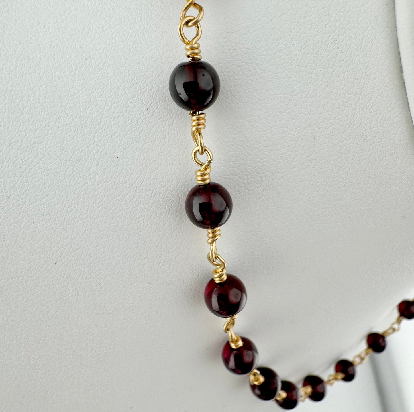 Necklace: Wire-Wrapped Garnet
