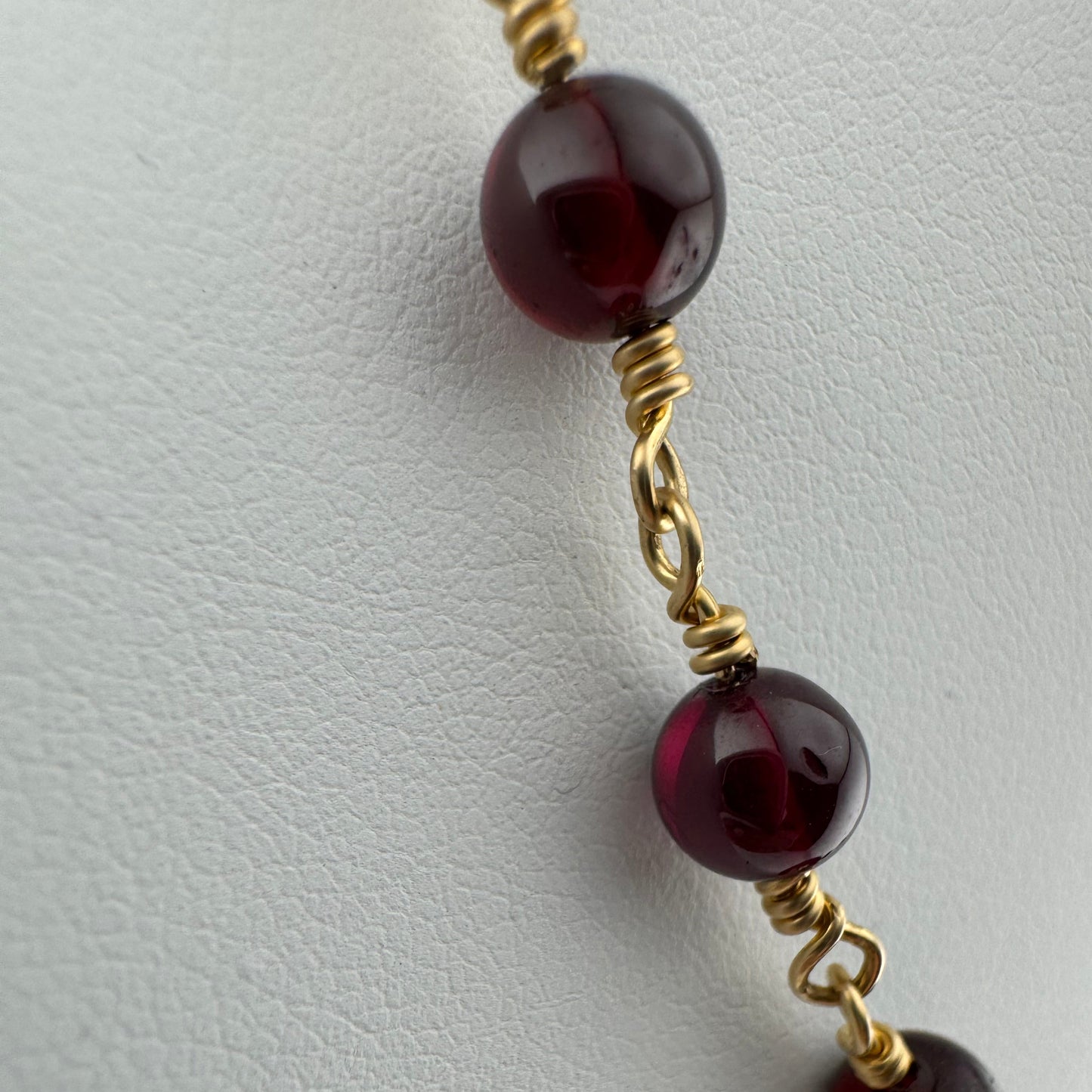 Necklace: Wire-Wrapped Garnet