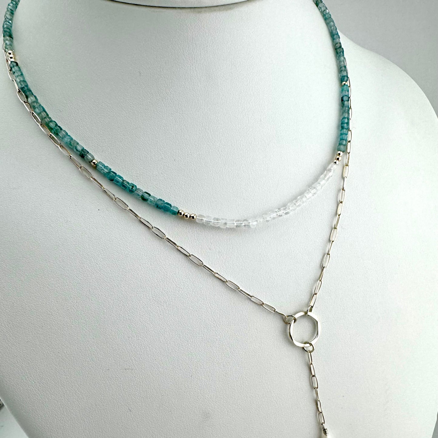 Necklace: Gemstone Apatite & Moonstone