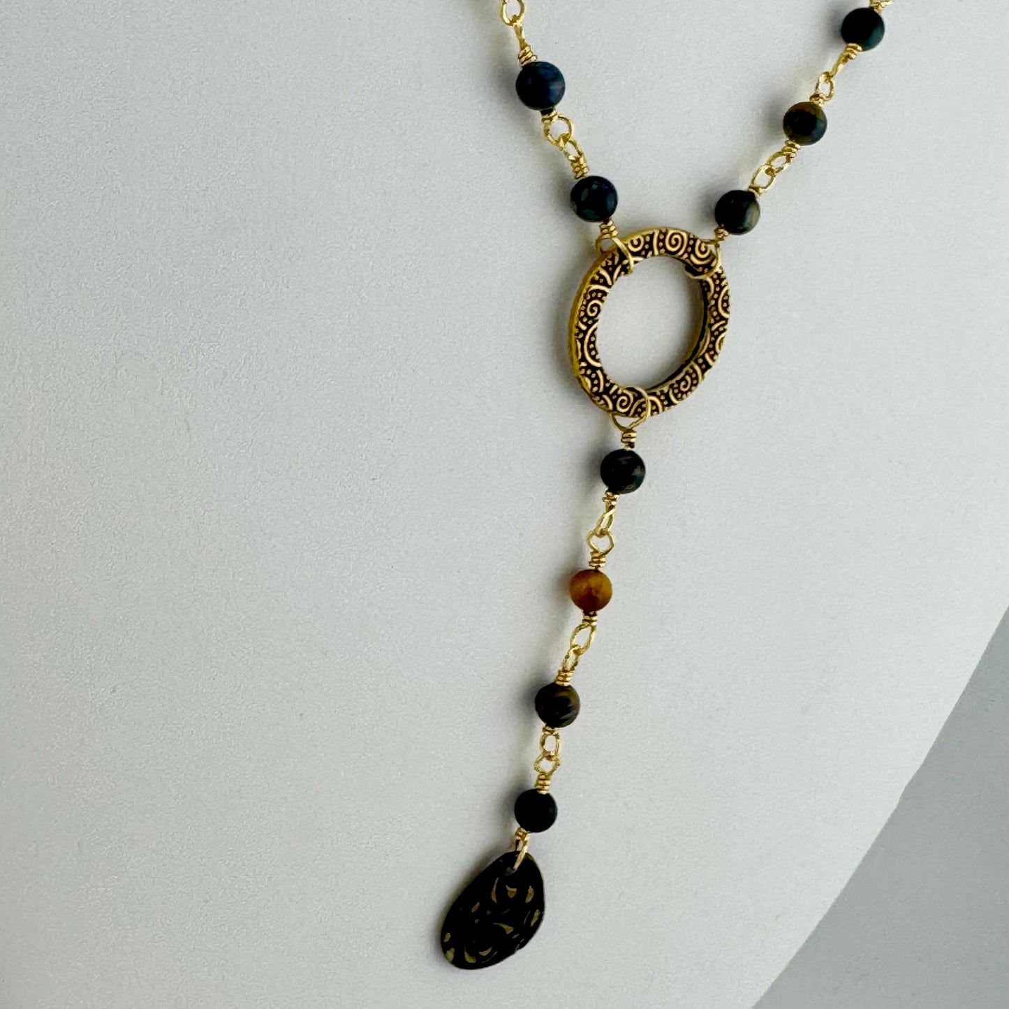 Necklace: Wire-Wrapped Jasper Drop