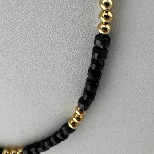 Spinel & Gold Filled Beads