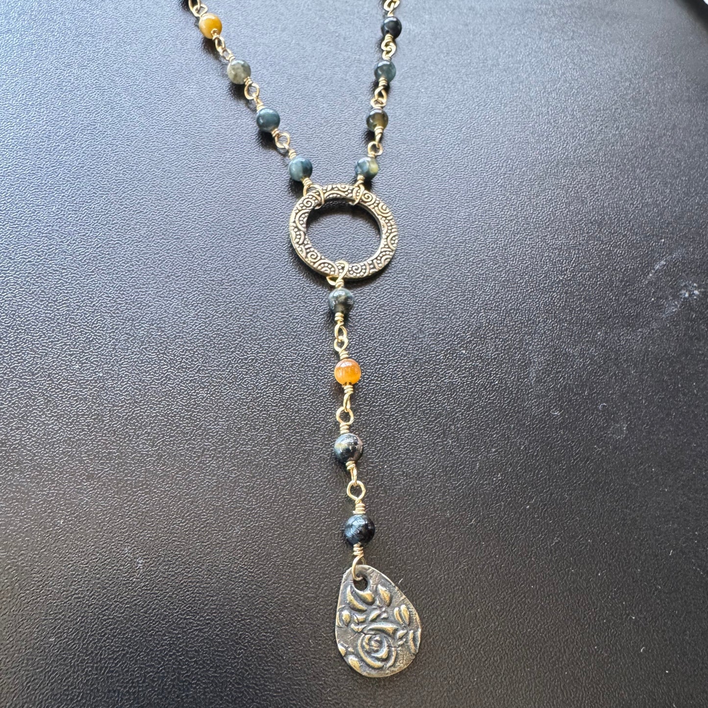 Necklace: Wire-Wrapped Jasper Drop