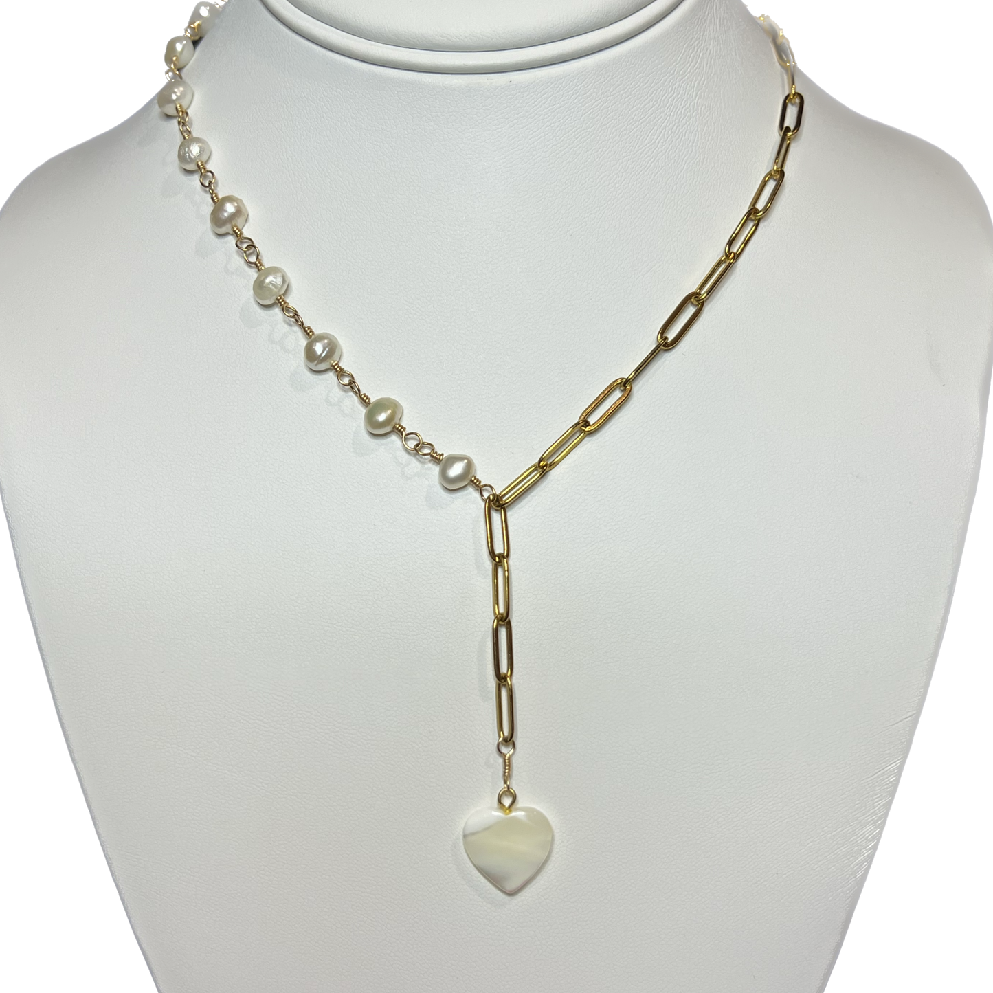 Necklace: Wire-wrapped Pearl Pizzazz