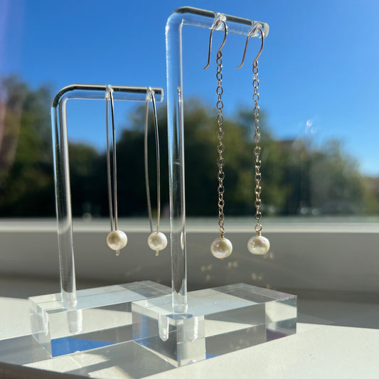 Earrings: Pearl Dangles