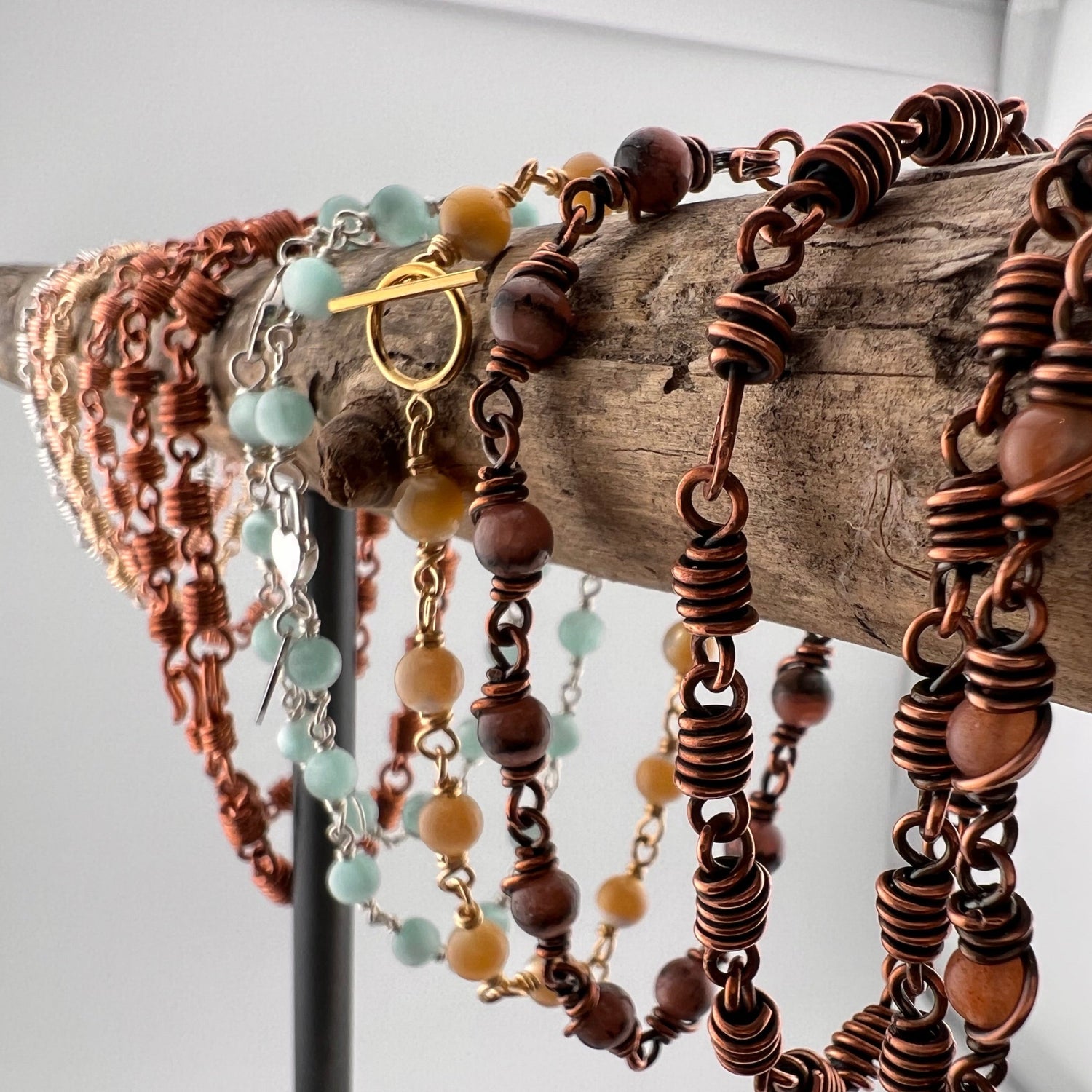Wire-Wrapped Bracelets