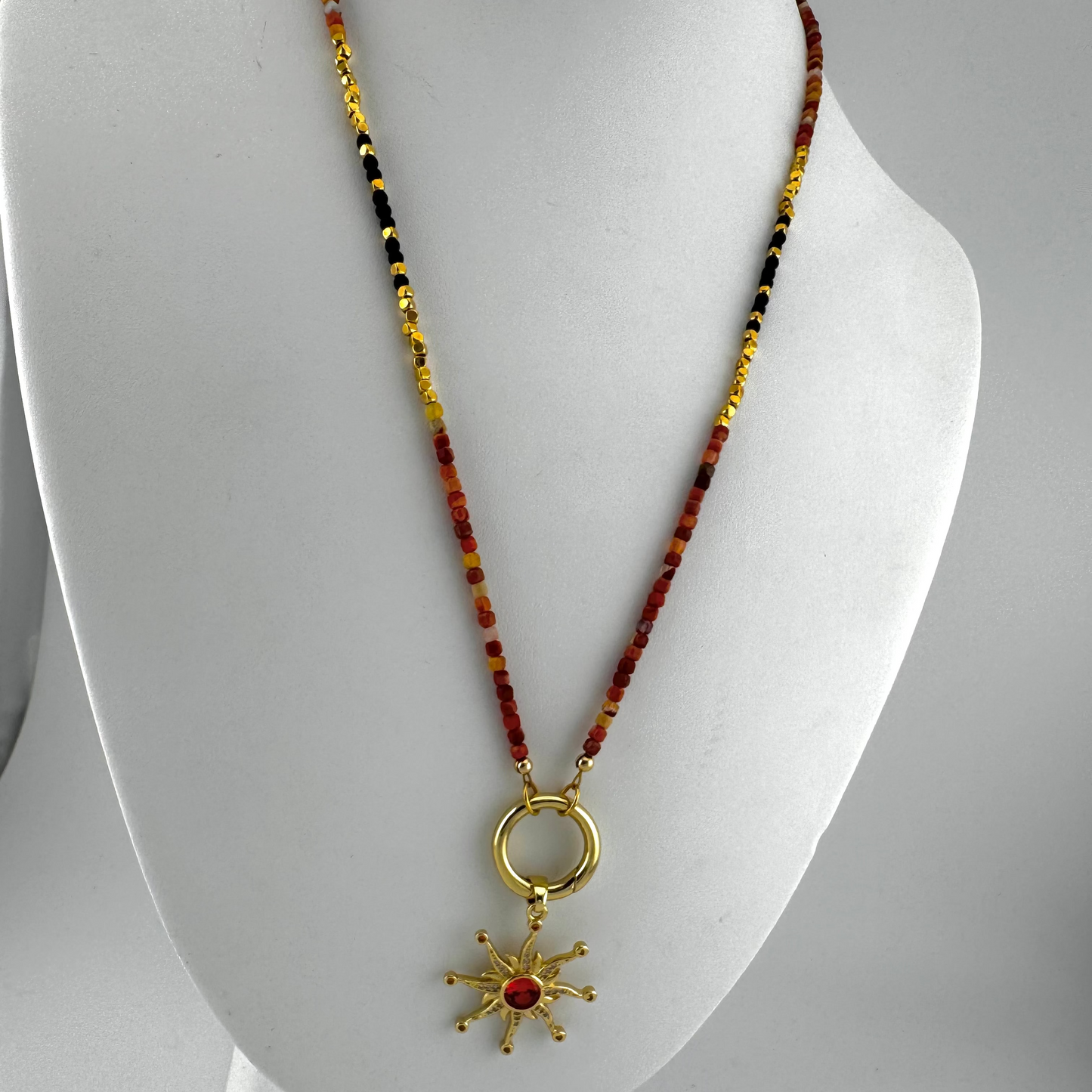 20" Gemstone Charm necklace