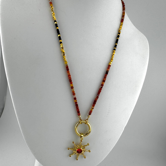 20" Gemstone Charm necklace