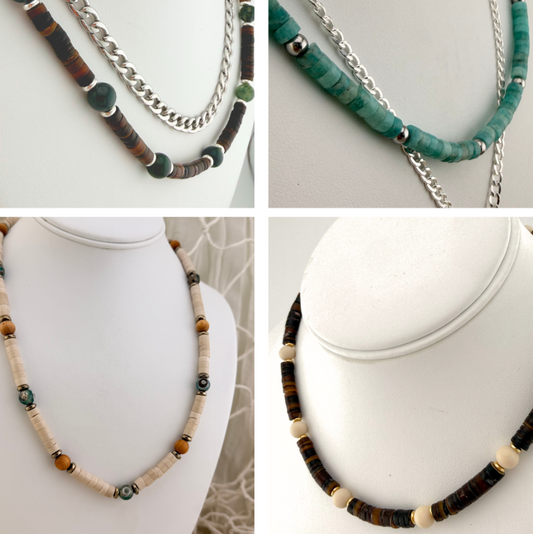 Gemstone Surfer Necklaces