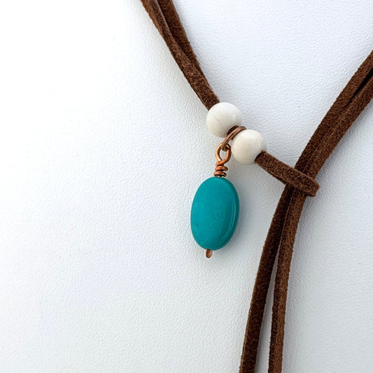 Turquoise Howlite Lariat