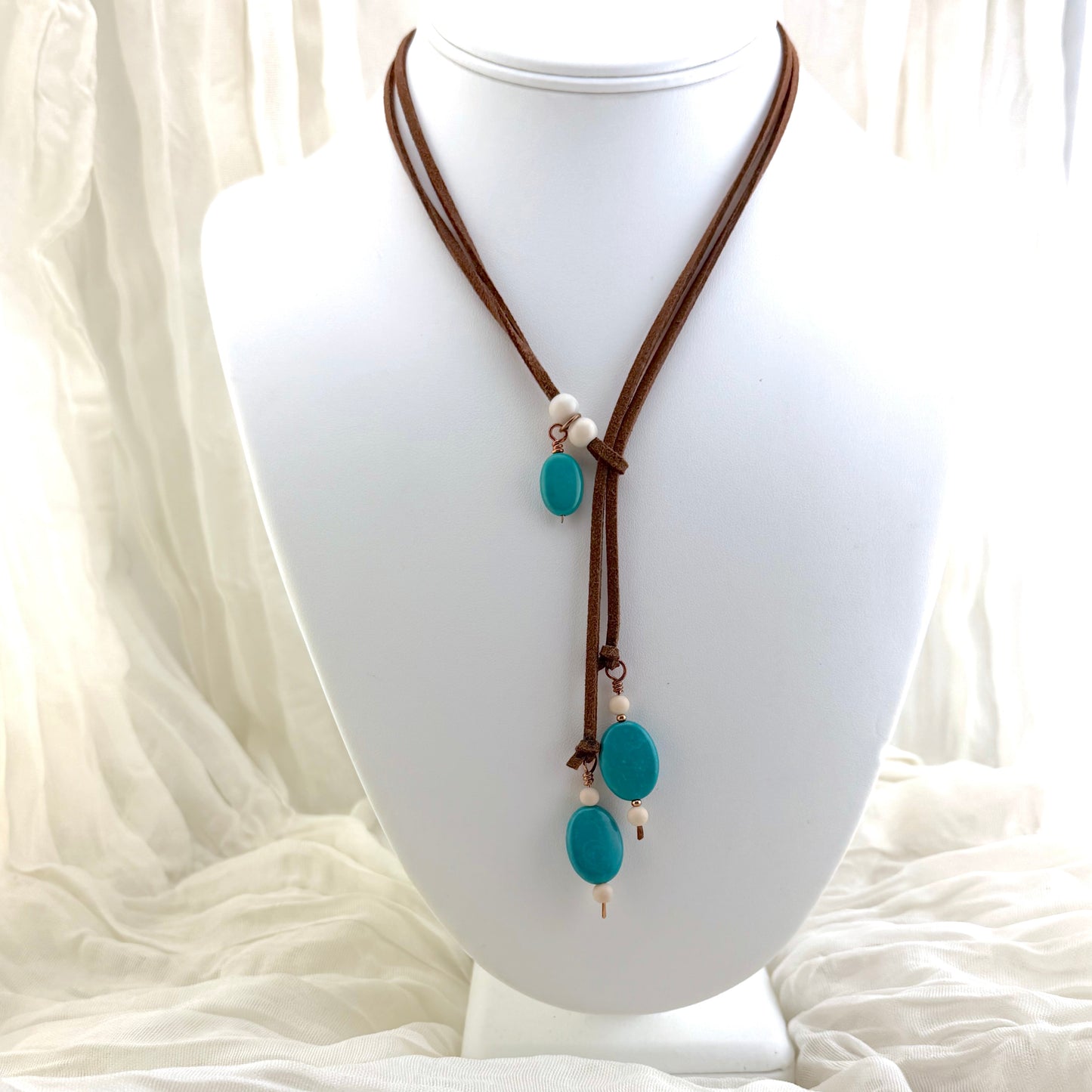 Turquoise Howlite Lariat