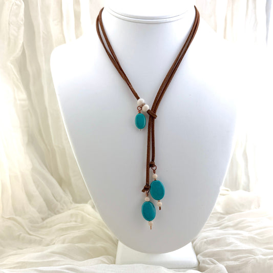 Turquoise Howlite Lariat