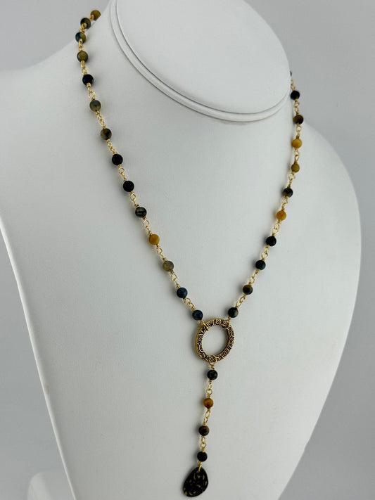 Necklace: Wire-Wrapped Jasper Drop
