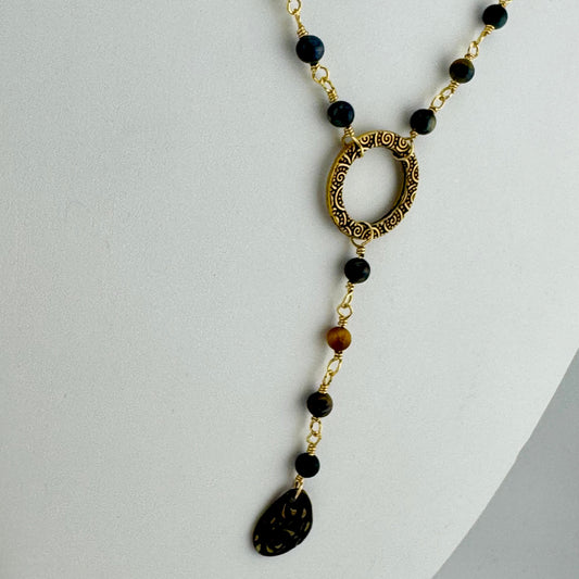 Necklace: Wire-Wrapped Jasper Drop